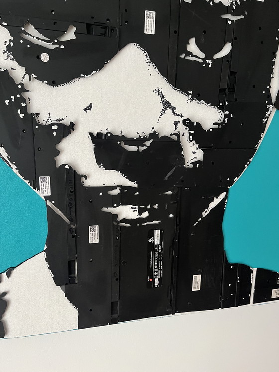 Image 1 of Maurice Mbikayi - « Pensées plus profondes », technique mixte sur toile