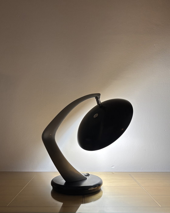 Image 1 of Brutalist Fase Boomerang 64 Table Lamp by Luis Pérez de la Oliva 1960s-1970s Desktop Lamp, Mid-Century, Space Age, Industrial De