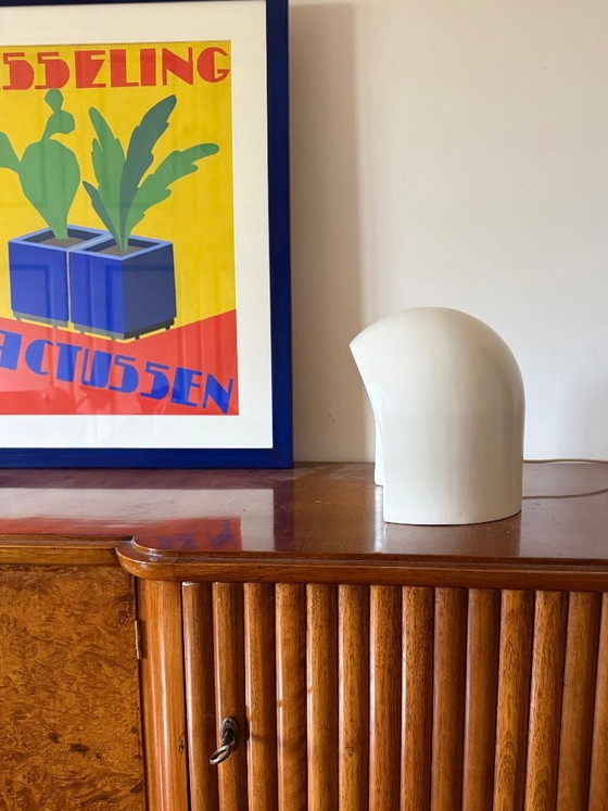 Image 1 of Organic white ceramic table lamp, Italy 1970