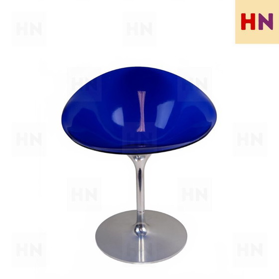 Image 1 of Juego de 2 sillas Kartell EroS Design – Philippe Starck – Azul cobalto