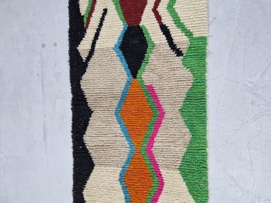 Image 1 of Traditioneller handgeknüpfter Berberteppich aus reiner Wolle, 1,5/2,5 m