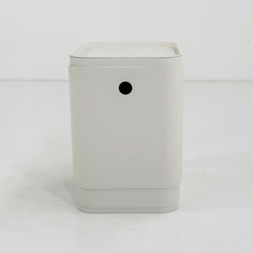 White Laundry Bin by Anna Castelli for Kartell, 1970s