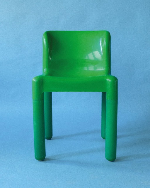 Stoel 4875 van Carlo Bartoli voor Kartell, glanzend groen