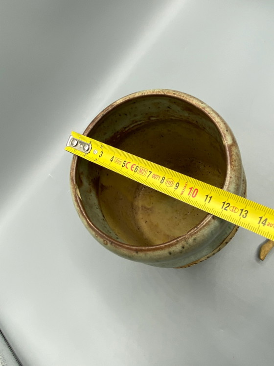 Peasants Enameled Stoneware Pickle Pot with Wooden Tongs – Crockery, Cork, Rustic (photo 10 of 10)