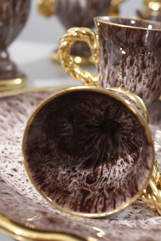 Image 1 of Marius Giuge À Vallauris - 40-delig ontbijtset Frankrijk 1950