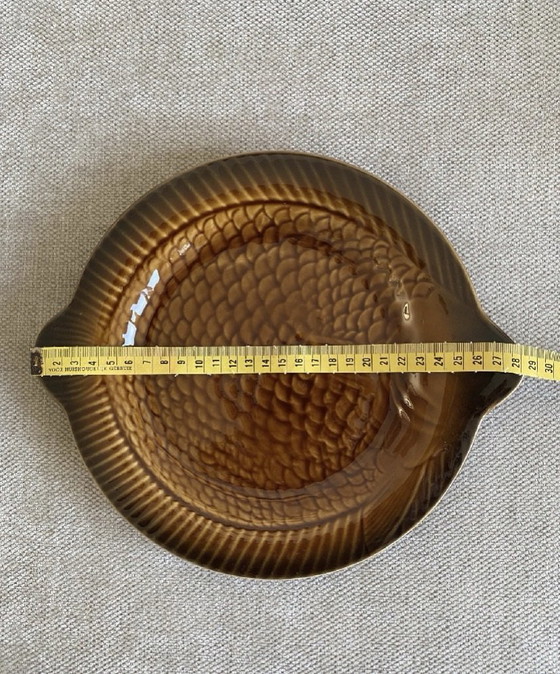 Sarreguemines Fish Plates, Set of 8, Crockery, Ceramic, Brown (photo 3 of 5)