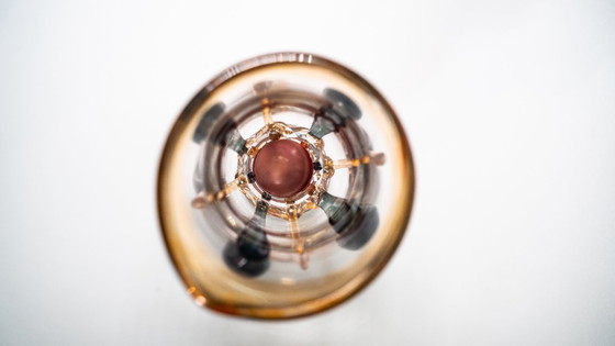 Image 1 of Ion Tamaian mouth-blown glass vase, signed