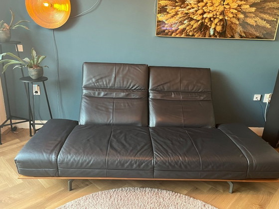 Image 1 of Sofá Hülsta HS.420 de cuero negro