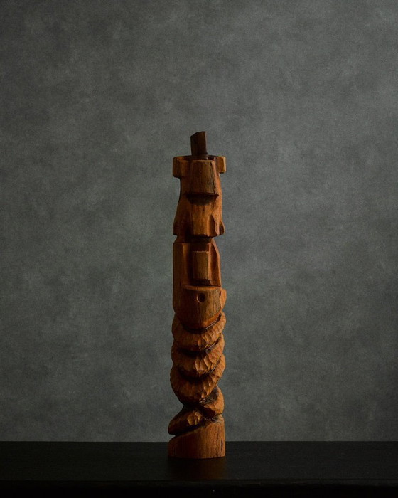 Image 1 of 3 Wooden, Handcarved Sculptures