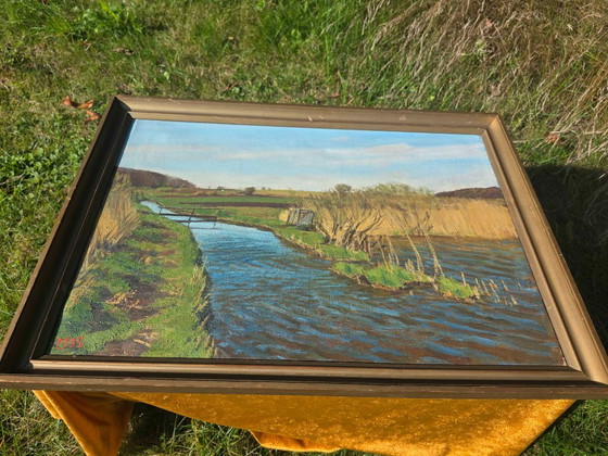 Dipinto paesaggistico impressionista originale - 1935 – Dipinti e disegni, Tela (photo 4 of 11)