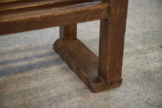 Jaren 50 iepenhouten schoenenkast – Wandrek, Vintage (photo 11 of 12)