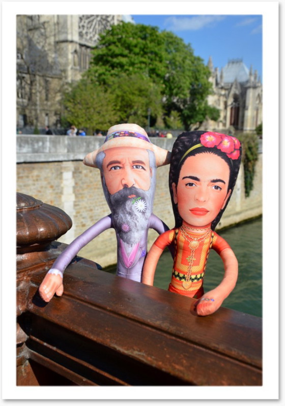 Image 1 of Claude Monet doll gift | Claude Monet art doll collectible | art teacher gift, art lover gift |  desk & shelf decor