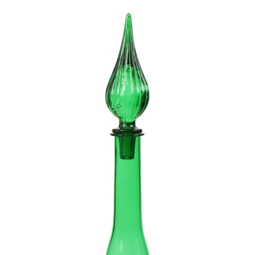 Riesige grüne Glaskaraffe Genie Bottle