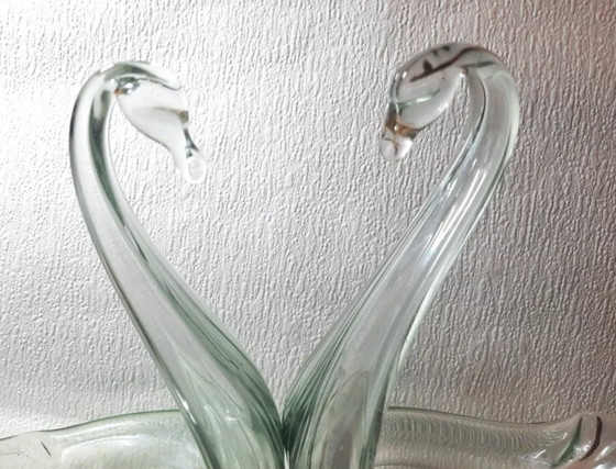 Image 1 of Rara coppia di grandi ciotole a forma di cigno di Chribská – Josef Hospodka – circa 32 cm – 1965