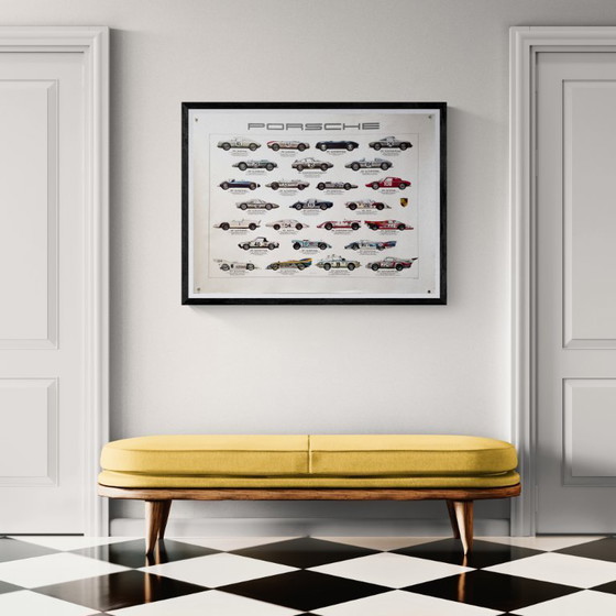 Image 1 of 🏁 Voitures de course Porsche 1953–1974 – 1974 – Affiche originale de Ken Rush | 102 × 76 cm | Allemagne