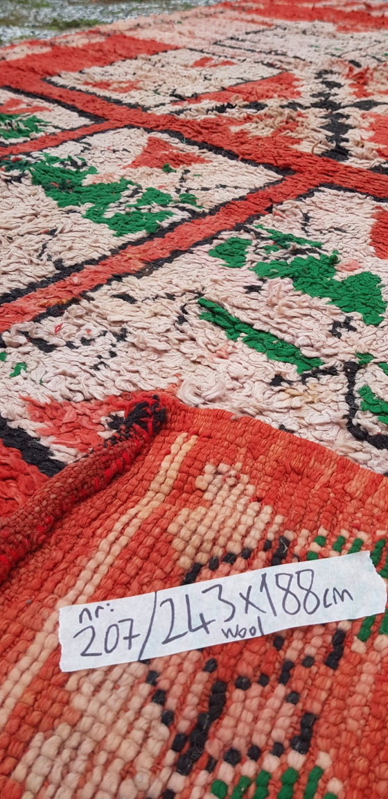 Image 1 of Handgeknoopt Berber kleed wol 243x188cm