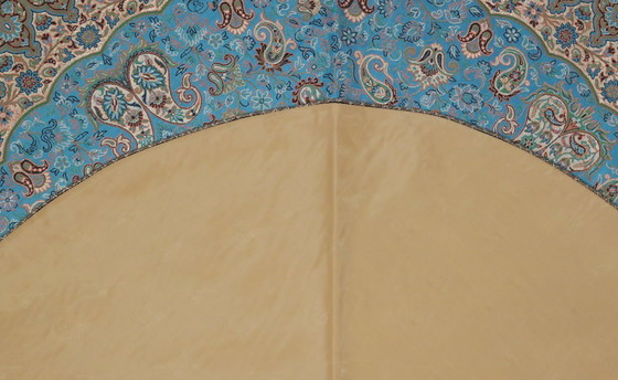Image 1 of Oriental Handmade Tablecloth, Very Finely Crafted from Silk Threads, 100 x 100 cm