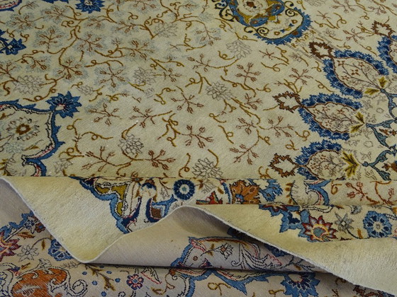 Image 1 of Exklusiver, halb antiker XXL-Keshan-Teppich – 428 x 318 cm – handgeknüpfter Perserteppich