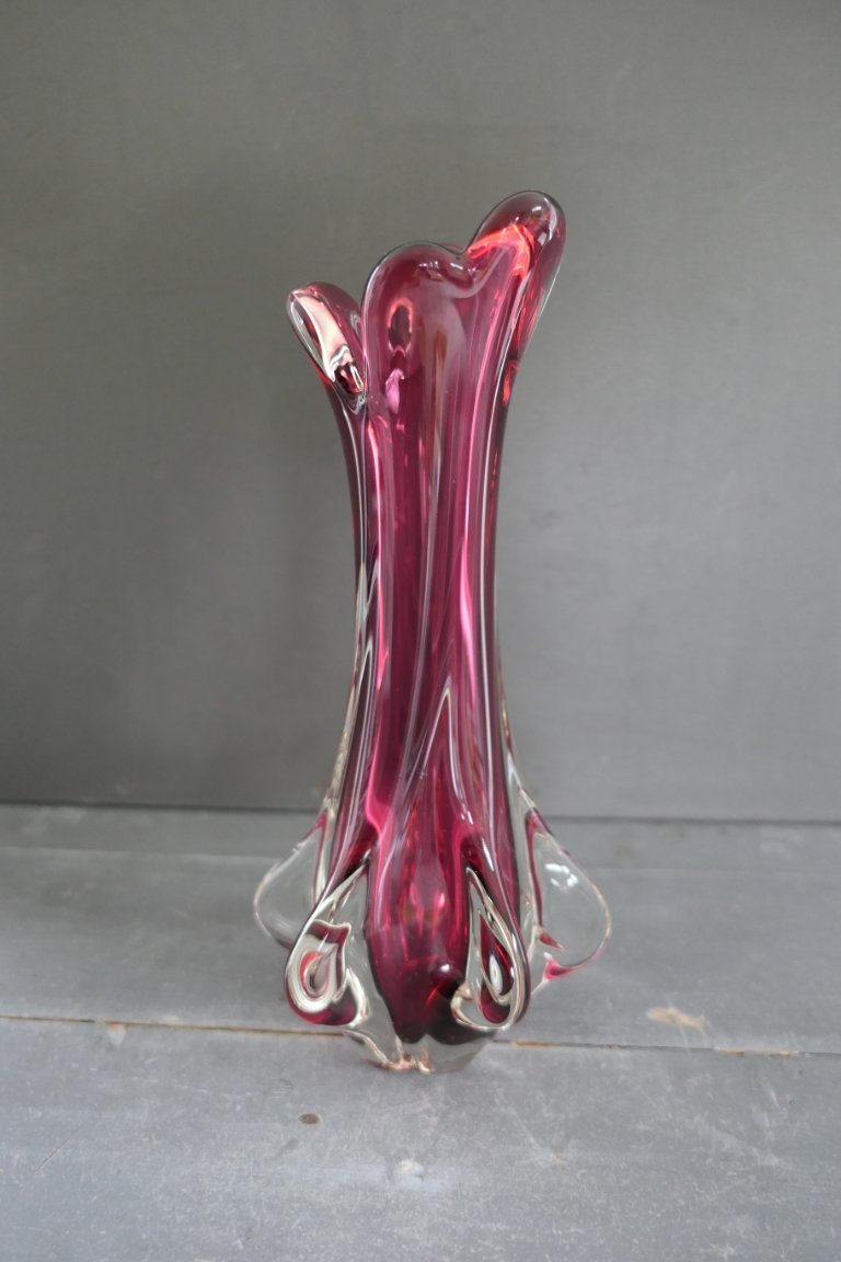 Vintage Chambord Fratelli Toso Murano vase wine red | €95 | Whoppah