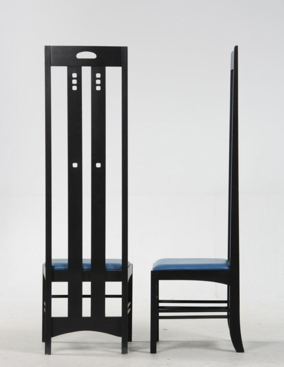 2 Stoelen, reproductie, Highback Ingram Chair, Charles Rennie Mackintosh, Nieuw – Fauteuils, Wood (photo 2 of 5)