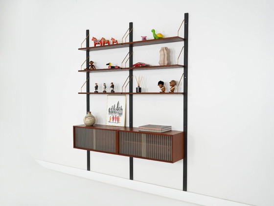 Image 1 of Teakhouten wandrek, Deens design, jaren 60, gemaakt in Denemarken.