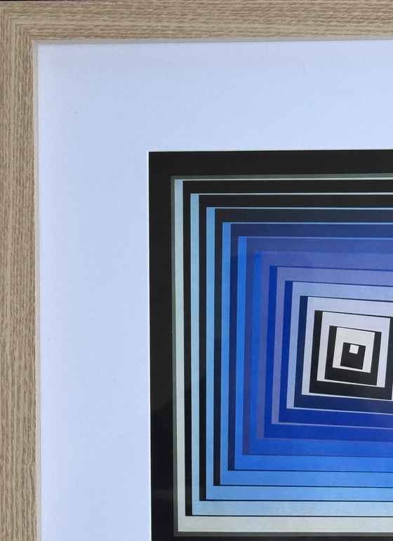 Image 1 of Victor Vasarely - Disegno originale del 1971 - incorniciato