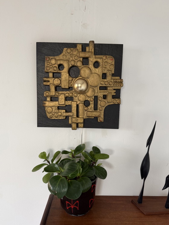 Image 1 of Vintage Brutalistische wandlamp, Brakelman & Becker ‘70