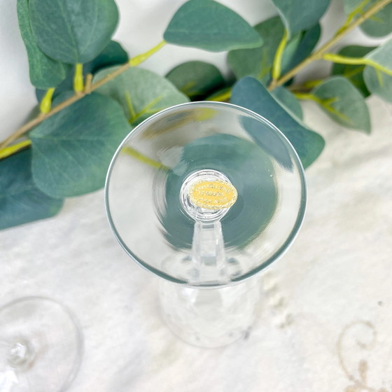 6 Vintage geslepen kristallen waterglazen – Cristallerie de Lorraine Lemberg met origineel label (1950s–1970s) (photo 8 of 8)