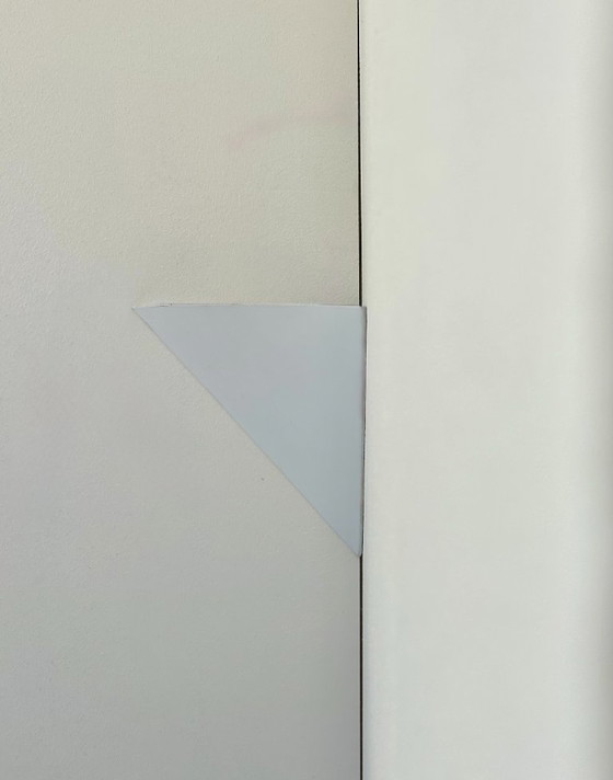 Image 1 of Lampada da parete angolare in metallo laccato bianco, Francia 1970