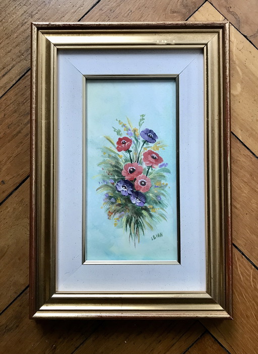 Aquarell Mohnblumenstrauß