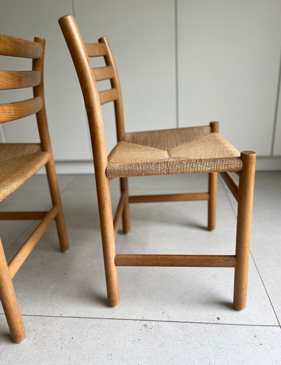 Ensemble de 6 chaises Poul Volther en corde de papier, modèle 350 – Chaises de salle à manger, Paper, Wood (photo 5 of 5)