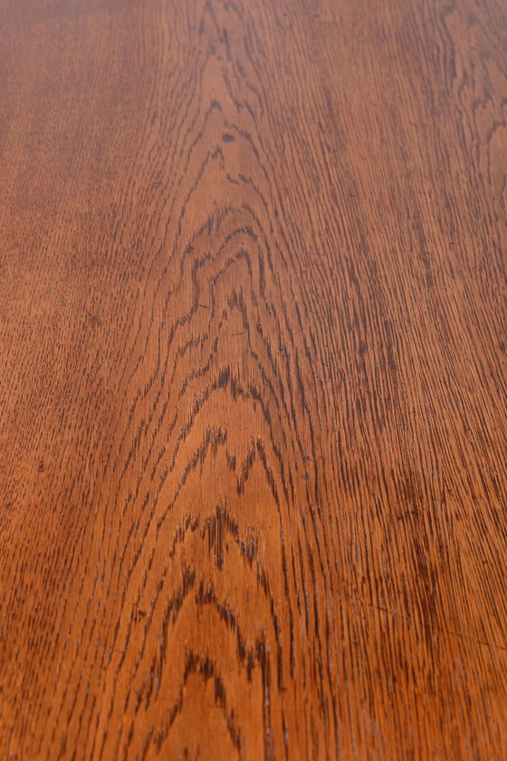 Gerestaureerde Bauhaus-tafel, van Vichr a spol., eikenhout, chroom, gepolijst, Tsjechisch, jaren 1940 (photo 13 of 15)