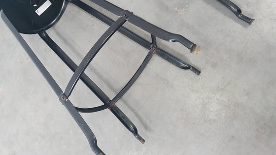 Image 1 of 3x Chaise Nicolle Sgabello da bar in metallo dal design industriale francese