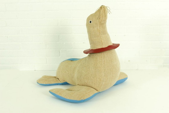 Image 1 of Großes therapeutisches Robben-Spielzeug aus Jute und Leder von Renate Müller, 1960er Jahre