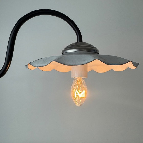 Image 1 of COPPIA DI APPLIQUE ANTICHE A COLLO DI CIGNO DA OFFICINA