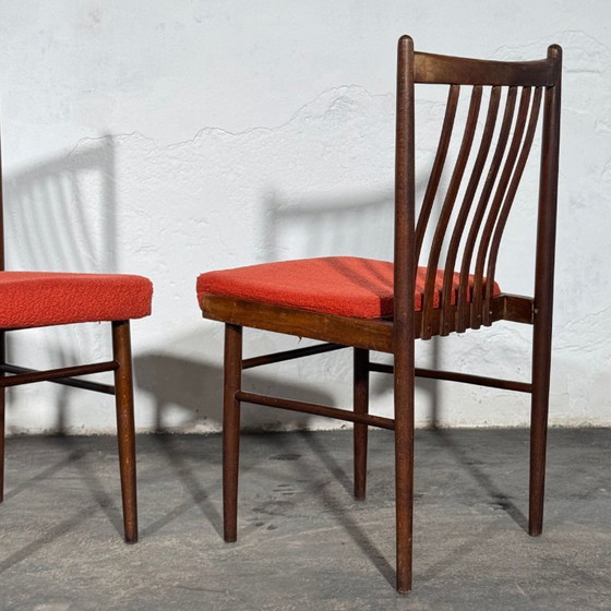 Set van 4 Tatra Nabytok eetkamerstoelen, jaren 60 – Tatra Nábytok, Textile (photo 9 of 14)