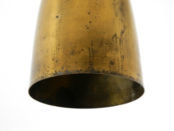 Image 1 of Large original Mid Century Modern brass ceiling lamp