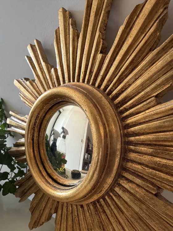 Image 1 of Hollywood Regency Sun Mirror 1970s