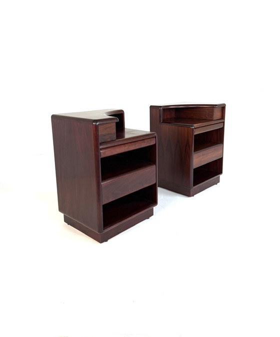 Image 1 of Set di 2 comodini vintage in palissandro, Skovby Møbelfabrik '70