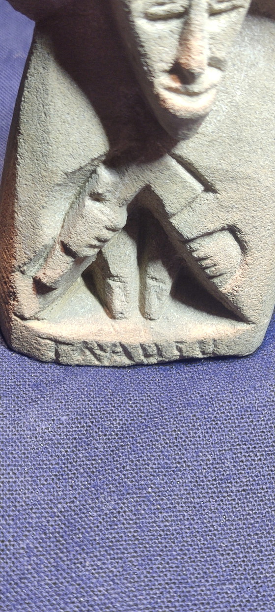 Image 1 of Rara Statua Trauco - Mitologia Cilena Chiloé - Scultura in Pietra Vulcanica