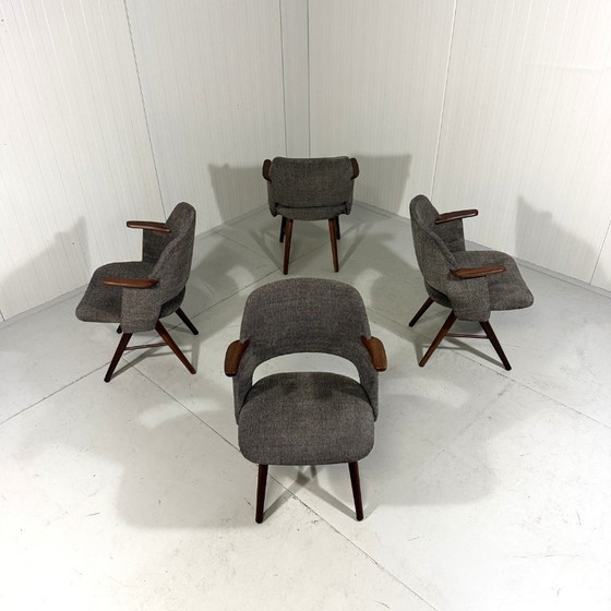 Image 1 of 4 X sillas de comedor Cees Braakman FT30 Pastoe, Países Bajos 1950