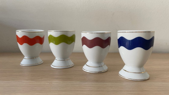 Image 1 of 4 vintage porseleinen eierdopjes