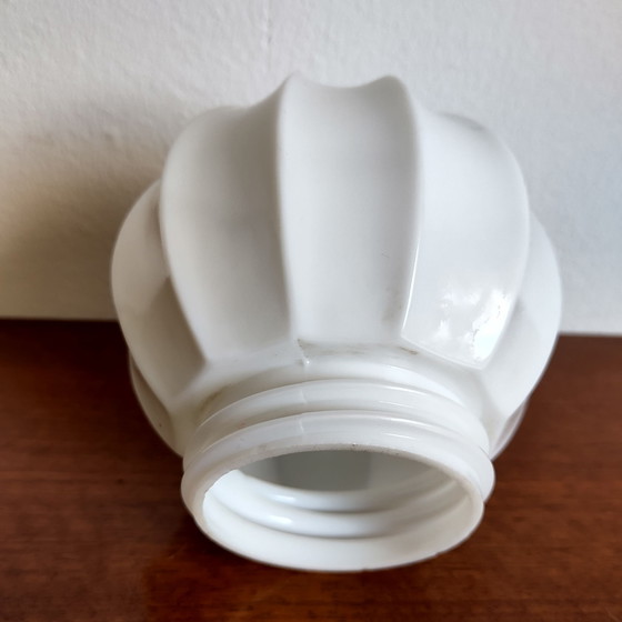 Milk white glass ceiling light globe (photo 3 of 5)