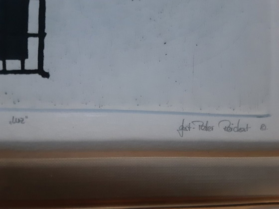 2 Passepartout Gerahmte Radierungen – Lithographien & Drucke, Glass, Metal (photo 7 of 10)