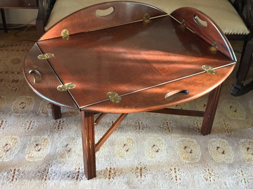 Table de majordome, Table d'appoint en bois avec fonction pliante