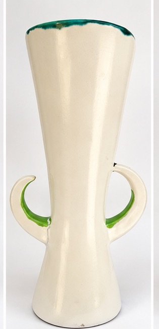 Gabriel Fourmaintraux Signed GF Ceramic Vase, France, 1950s-1960s, Yellow (photo 4 of 7)
