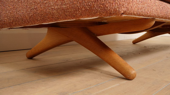 Image 1 of Vintage bank | 3-zits | Illum Wikkelsø | ML-90 | Roze | opnieuw gestoffeerd