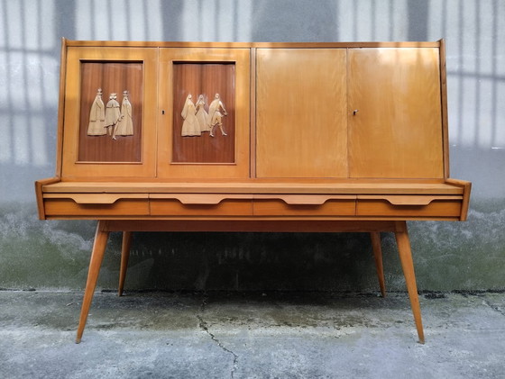 Image 1 of Italienisches Mod Century Highboard 50er 60er Jahre