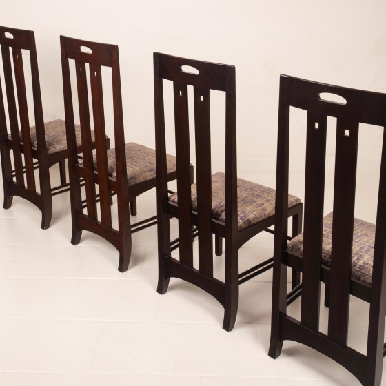Charles Rennie Mackintosh Glasgow Style Ingram Low Chairs aus Eschenholz für Cassina – Esszimmerstühle, Wood (photo 16 of 20)