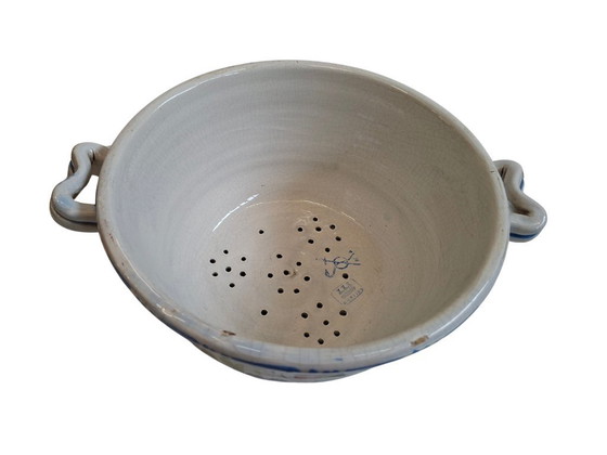 Image 1 of Raro Scolapasta Antico in Ceramica di Bassano – Dipinto a Mano – 1950
